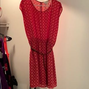 Red summer mini dress